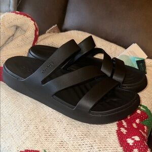 Crocs Black Slide Sandals